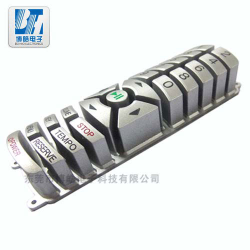 噴銀油手持設(shè)備硅膠按鍵