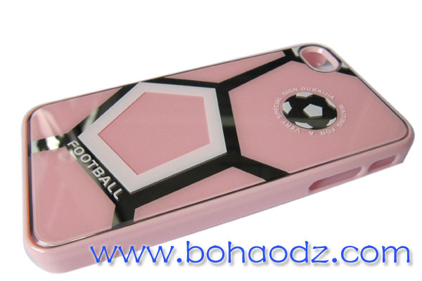 足球IPHONE4手機(jī)殼天藍(lán)色